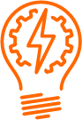 lightning lightbulb icon