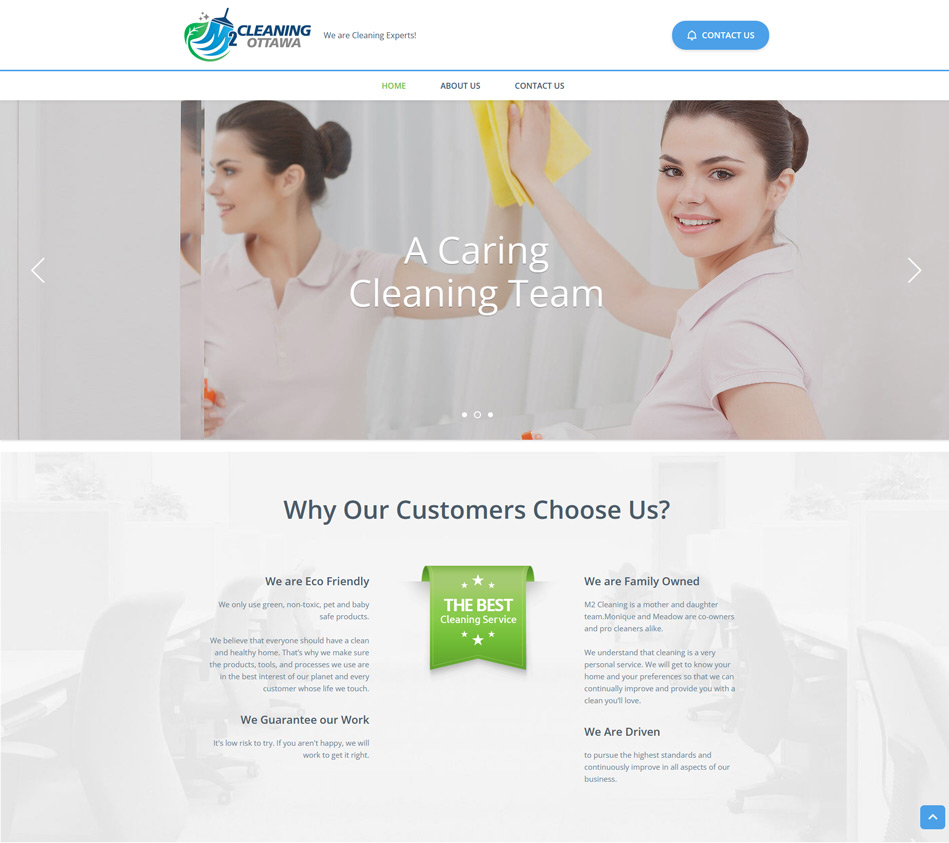 m2 cleaning Ottawa web site