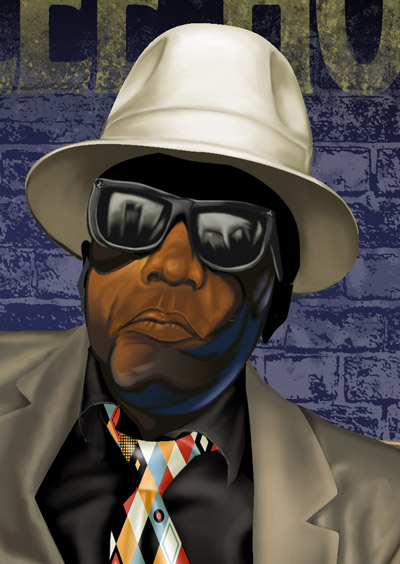 blues musician illustration